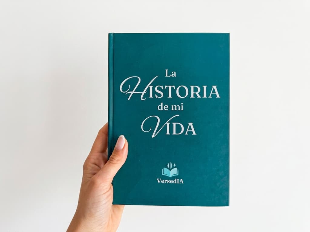 Producto final de Versedia sujetado en la mano